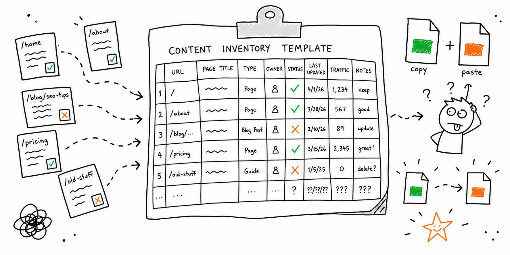Content Inventory Template (Copy/Paste)